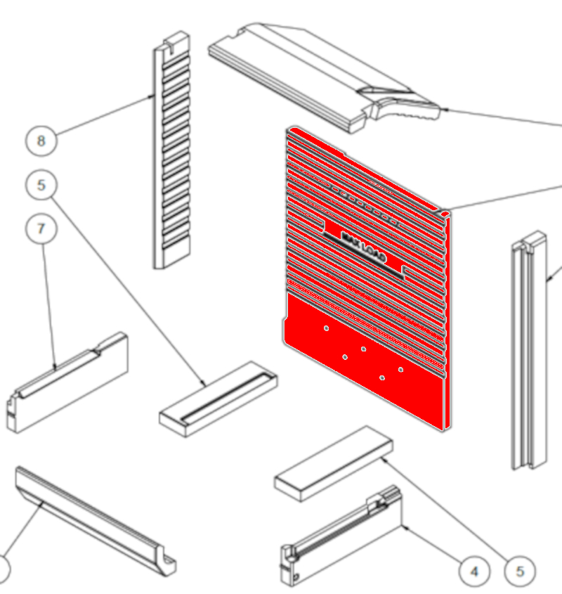 Attika Nexo Rückwandstein B